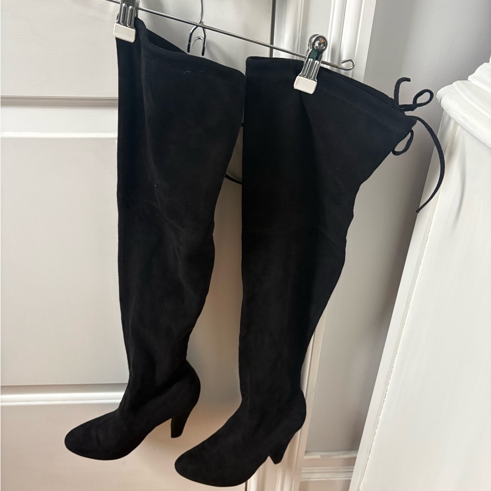 Black knee high boots